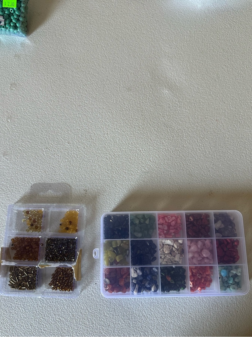 Beads with Multiple Compartments - Pink/Multicolor